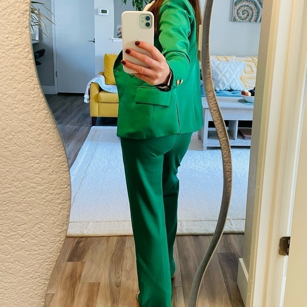 C By One Straight Leg Green Trouser - Picture 4 of 11